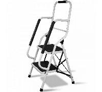 Step Stool with Handrail. Step Ladder, Non-Slip Steps, Portable, Durable and Sturdy, Wide pedal multi-use for household and office