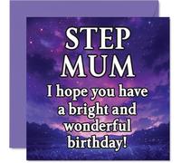 Step Mum Birthday Card, Magical Night Sky