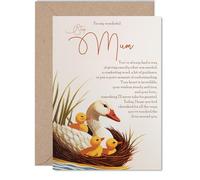 Step Mum Birthday Card, Mother Goose