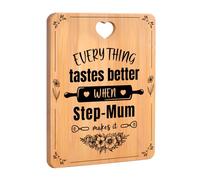 Step Mum Gifts, Step Mum Birthday Gifts, Engraved Bamboo Chopping Board, Kitchen Gifts for Step-Mum from Stepchildren, Presents for Step-Mum on Mother's Day, Christmas or Birthday