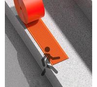 Step Nose Strips Anti Slip Strips for Stairs Walking Vinyl Step Edge Protector Vinyl Walking Sticker PVC Stair Edge Trim - Orange-Orange||T8cmxL10m