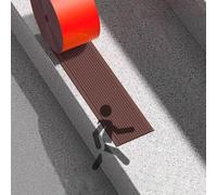 Step Nose Strips Anti Slip Strips for Stairs Walking Vinyl Step Edge Protector Vinylenez Walking Sticker Pvctrim Stair Tread-Brown||T8cmxL10m