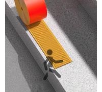 Step Nose Strips Anti Slip Strips for Stairs Walking Vinyl Step Edge Protector Vinylenez Walking Sticker Pvctrim Stair Tread-Gold||T8cmxL10m