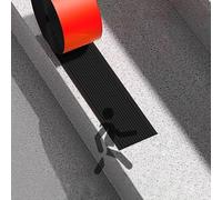 Step Nose Strips Anti Slip Strips for Stairs Walking Vinyl Step Edge Protector Vinylenez Walking Sticker Pvctrim Stair Tread-Black||T8cmxL10m