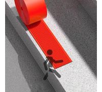 Step Nose Strips Anti Slip Strips for Stairs Walking Vinyl Step Edge Protector Vinylenez Walking Sticker Pvctrim Stair Tread-Red||T5cmxL1m