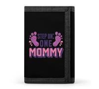 Step On Me Mommy Men's Trifold Wallet Minimalist Slim Wallets with Card Holder Keychain