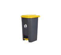 Step-On Trash Can Outdoor Waste Bin for Garden & Patio,Gris,50L | Choose from 20L, 30L, or 50L capacities, with a reinforced base and easy-carry notch handle suited for outdoor use