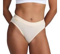 STEP ONE Bikini Brief Womens Underwear, 1 Pair, Underwear for Sensitive Skin, Moisture-Wicking Womens Bikini Briefs Beige Large