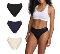 STEP ONE Bikini Brief Womens Underwear Multipack, 3 Pairs, Underwear for Sensitive Skin, Moisture-Wicking Womens Bikini Briefs. Fabric Made from Organic Bamboo Mixed Pack L