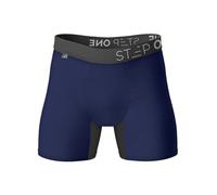 STEP ONE Boys Underwear Boxer Briefs, 1 Pair, Kids Boxers, Moisture Wicking, 3D Pouch +Anti Chafe Bamboo Boys Underpants Navy and Grey 10-12Y