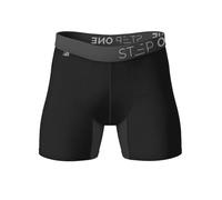 STEP ONE Boys Underwear Boxer Briefs, 1 Pair, Kids Boxers, Moisture Wicking, 3D Pouch +Anti Chafe Bamboo Boys Underpants Black and Grey 10-12Y