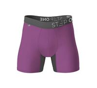 STEP ONE Boys Underwear Boxer Briefs, 1 Pair, Kids Boxers, Moisture Wicking, 3D Pouch +Anti Chafe Bamboo Boys Underpants Purple and Grey 12-14Y