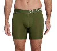 STEP ONE Mens Boxers Shorts, 1 Pair, Anti Chafing Underwear for Men, Moisture-Wicking Boxer Shorts with 3D Pouch. Fabric Made from bamboo viscose Green Medium