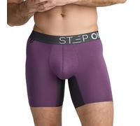 STEP ONE Mens Boxers Shorts, 1 Pair, Anti Chafing Underwear for Men, Moisture-Wicking Boxer Shorts with 3D Pouch. Fabric Made from Organic Bamboo Purple and Grey 3X-Large