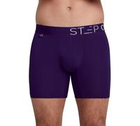 STEP ONE Mens Boxers Shorts, 1 Pair, Anti Chafing Underwear for Men, Moisture-Wicking Boxer Shorts with 3D Pouch. Fabric Made from bamboo viscose Purple Large