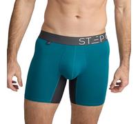 STEP ONE Mens Boxers Shorts, 1 Pair, Anti Chafing Underwear for Men, Moisture-Wicking Boxer Shorts with 3D Pouch. Fabric Made from Organic Bamboo Teal and Grey X-Large