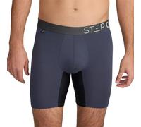 STEP ONE Mens Boxers Shorts, 1 Pair, Anti Chafing Underwear for Men, Moisture-Wicking Boxer Shorts with 3D Pouch. Fabric Made from bamboo viscose Grey and Black Small