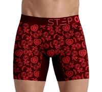 STEP ONE Mens Boxers Shorts, 1 Pair, Anti Chafing Underwear for Men, Valentines Special, Moisture-Wicking Boxer Shorts with 3D Pouch. Fabric Made from Viscose from Bamboo Small