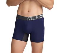 STEP ONE Mens Underwear Trunk Briefs, 1 Pair, Underwear for Men, Moisture Wicking, 3D Pouch + No Ride Up Trunk Briefs for Men Navy and Grey Small