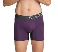 STEP ONE Mens Underwear Trunk Briefs, 1 Pair, Underwear for Men, Moisture Wicking, 3D Pouch + No Ride Up Trunk Briefs for Men Purple and Grey Large