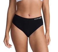 STEP ONE SmoothFit Bikini Brief. Ultra-Soft, Breathable Bamboo Moisture Wicking Underwear Women, Hypoallergenic Womens Underwear for Sensitive Skin, Moderate Coverage Black Large