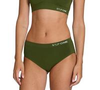 STEP ONE SmoothFit Bikini Brief. Ultra-Soft, Breathable Bamboo Moisture Wicking Underwear Women, Hypoallergenic Womens Underwear for Sensitive Skin, Moderate Coverage Green Small