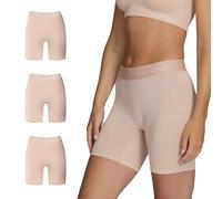 STEP ONE Womens Boxers Underwear Multipack, 3 Pairs, Moisture-Wicking Boxer and Chafe-Reducing Underwear Nude Sand Large