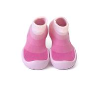 Step Ons Rubber Sole Baby Sock Shoes by Sock Ons - Baby First Shoes - Toddler Sock Shoes for Crawling, Cruising and Walking! (Pink Ring)