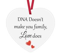 Step Parent Gift DNA Doesn't Make You Family Love Does Ceramic Ornament for Step Mum Step Dad Gift Adoption Gift Fathers Day Christmas Ornaments for Step Parent