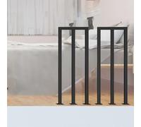 Step Railing Kit Indoor, Black Wrought Iron Safety Stairs Baluster with Installation Kit, 1 2 3 4 Pack Hallway Deck Porch Floor Mounted Support Handrail,M Forma, 2 Pcs,H,85cm/33.5 in