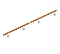 Step Railing Staircase Handrail 8FT for Indoor PVC Deck Handrails with Stainless Steel Bracket,Max Load 500lbs,Hand Railing Dia 1-7/8in