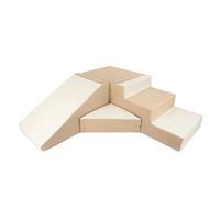 Step & Slide Beige White Soft Play Kingdom Foam Set