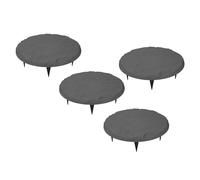 Step Stones, Unique Texture Decorative Easy Installation Polypropylene Resin Outdoor Stepping Stones Weather Resistant for Lawn for Walkway (Grey)