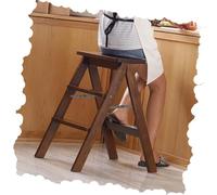 Step Stool, Folding Portable Anti-Slip Design, Three Steps, Multi-Functional Chair for Adults, Ideal for Home, Library, or Guitar Playing