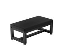 Step Stool for Adults and Kids, Heavy Duty Waterproof HDPE Foot Stool, Non-Slip Footrest with Adjustable Feet, Sturdy Metal Frame for Kitchen, Bathroom, Bedroom, RV, Outdoor