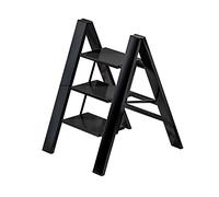 step stool ladder Sturdy Step Stool 3 Ladder Folding With Wide Pedal And Electrophoresis Process Ste(Aluminum Alloy a)