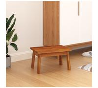 Step Stool Rustic Acacia Wood 38x26x22 cm Natural Oil Finish Compact Handmade