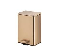 Step Trash Can with Removable Bin - Stylish Trash Bin for Bathroom Guest Toilet Bedroom Kitchen Office - Brass Finish Waste Container