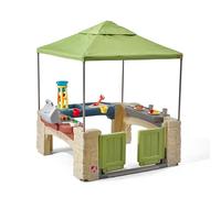 Step2 All Around Playtime Patio Playhouse | Children's plastic patio with kitchen & accessories | Includes sand and water play features