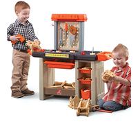 Step2 Handyman Workbench Toy workbench in orange | Workbench for children incl. 3 -piece accessory set | Plastic toys
