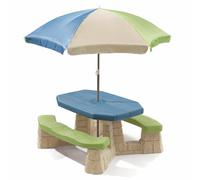 Step2 Nature Picnic Table with Blue Umbrella