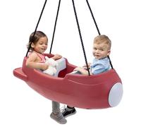 Step2 Rocket Swing for Two, Baby Outdoor Swing, Outside Weather-Resistant Rope, Attach to Playset, for Toddlers 9 Months - 3 Years Old