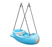 Step2 Rocket Swing Plastic swing in blue | Double swing in rocket shape - with safety belts | 95 cm - max. 22.6 kg per child