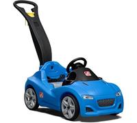 Step2 Whisper Ride Cruiser Kids Push Car, Ride On Car, Seat Belt and Horn, Toddlers 18-48 months, Easy Storage, Blue