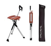 STEP2GOLD Ta-Da Chair Series 2, Portable Trekking Hiking Pole, Folding Walking Stick with Seat, Walking Cane with Chair, Foldable Chair, Lightweight Aluminum, Easy Carry and Storage, Anti-slip (34.2")