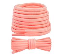 Stepace 2 Pairs Round Boot Shoelaces, 4.5mm Outdoor Shoe Laces for Walking Hiking Trainers Shoes Neon Orange 160
