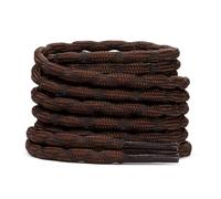 Stepace Round Walking Work Heavy duty Boot Laces 2 pairs (4.5mm) Dark Brown Black-140