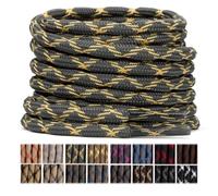 Stepace Round Walking Work Heavy duty Boot Laces 2 pairs (4.5mm) Dark Gray Golden-220