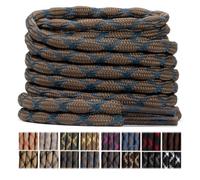 Stepace Round Walking Work Heavy duty Boot Laces 2 pairs (4.5mm) Light Brown Blue-220