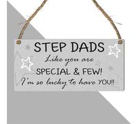 Stepdad Appreciation Plaque - Heartfelt Inscription ‘Stepdads Like You Are Special and Few, I’m So Lucky to Have You, Gift for Father’s Day, Birthdays (Small: 19 cm (H) × 9 cm (W))